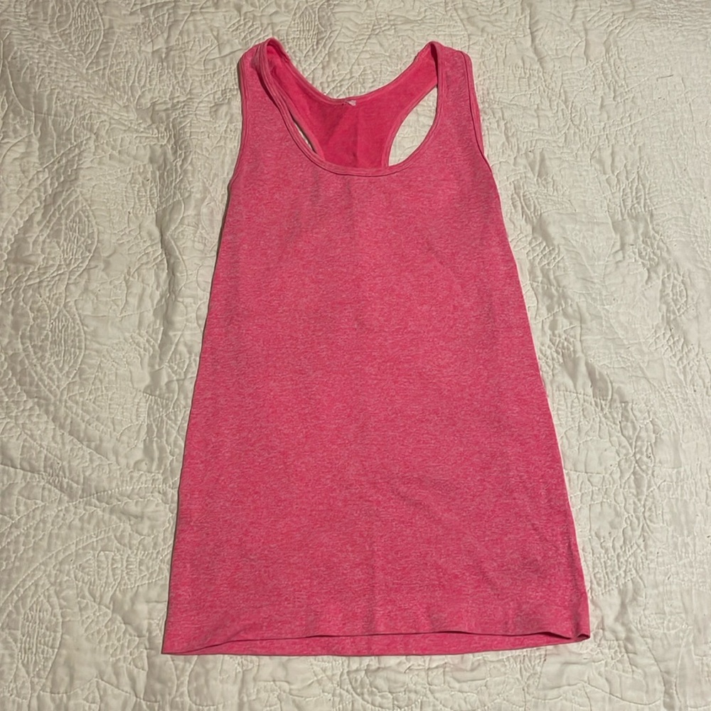 Neon Pink Racer Back Athletic Tank Top